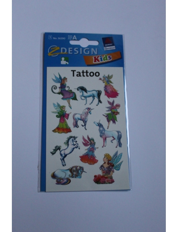 Diverse tattoos van elfjes en eenhoorns