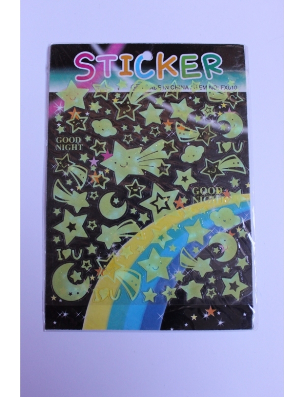 Stickers glow in de dark heelal