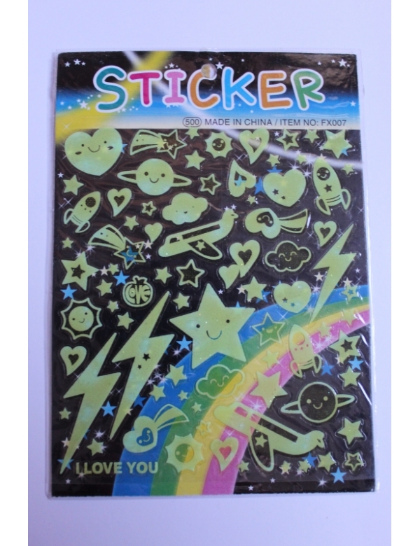 Glow in de dark stickers voertuigen