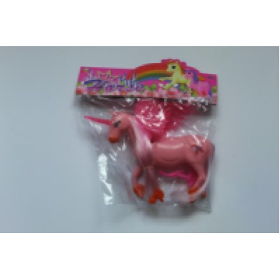 Roze eenhoorn met vleugels.
